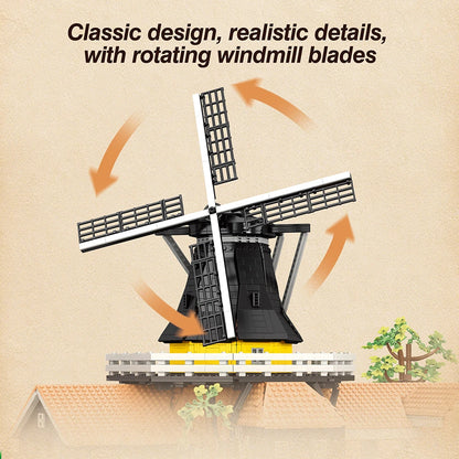 4801PCS Kids Building Blocks Windmills Toy MOC Dutch Windmill House View Model Toys for Children Gift Sets