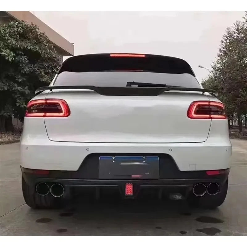 For Porsche Macan Carbon Fiber Car Rear Bumper Diffuser Rear Splitters Spoiler Back lip shunt Auto Parts body kit