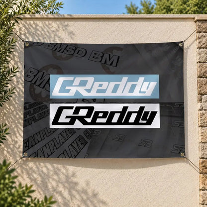 GReddy JDM Turbo Street Racing Flags Personalized Banner Flag Room Dorm Camping Picnic Garage Bar Outdoor Wall Decor
