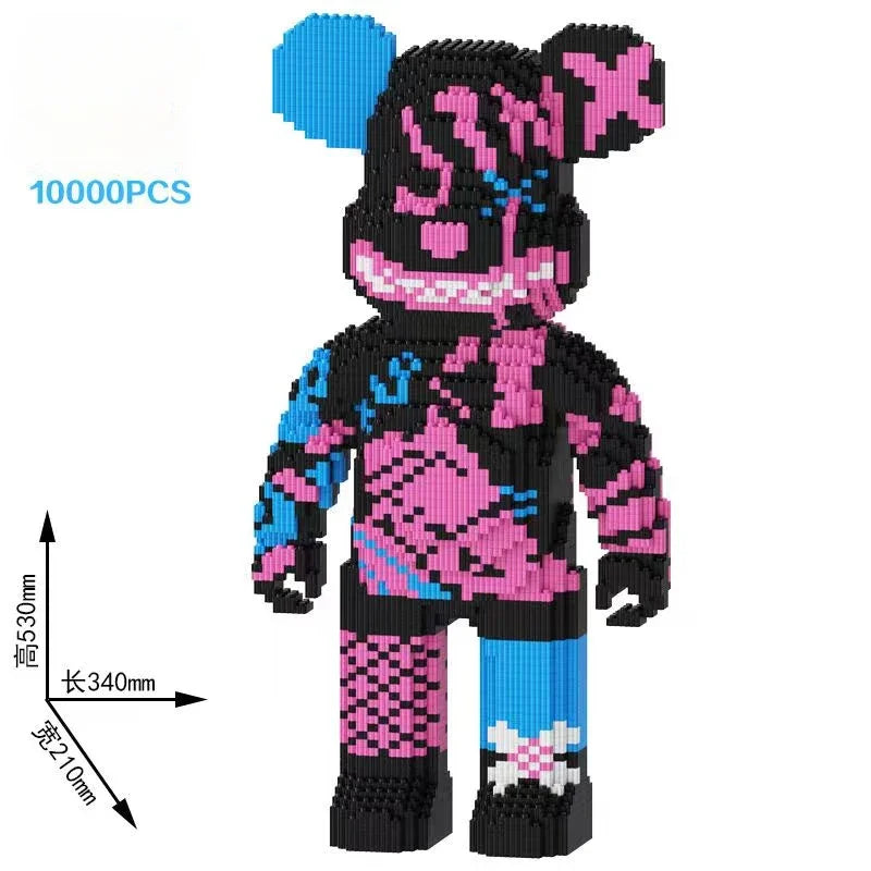 55CM Super Large Series Violent Bear Building Blocks Decoration Small Particle Three Dimensional Assembly Toy Gift