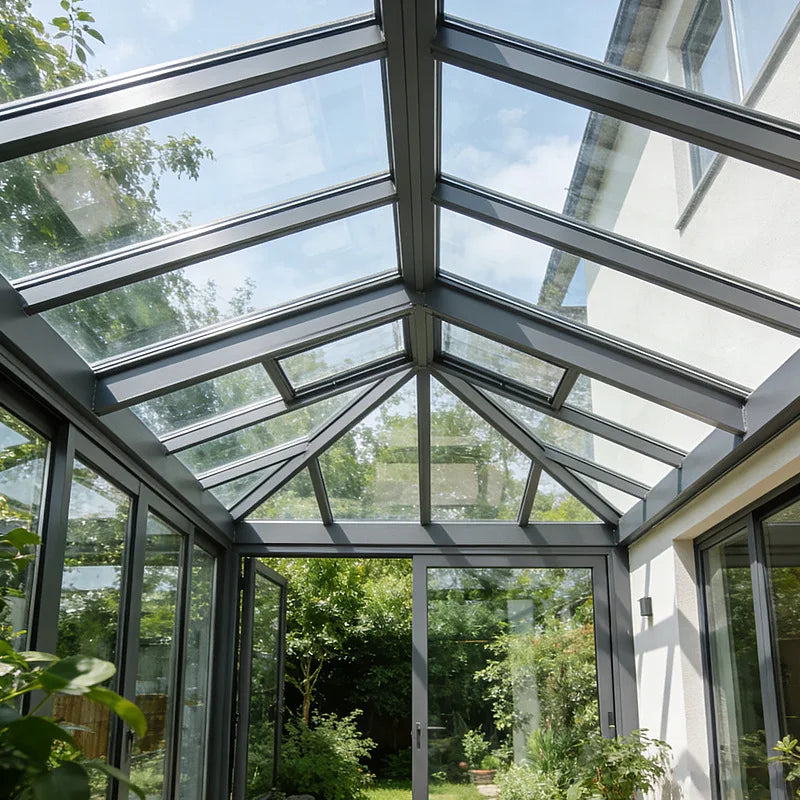 Aluminum Alloy Sunroom Glass House Modern Soundproof Solarium with Laminated Safety Glass Customizable Terrace Enclosure