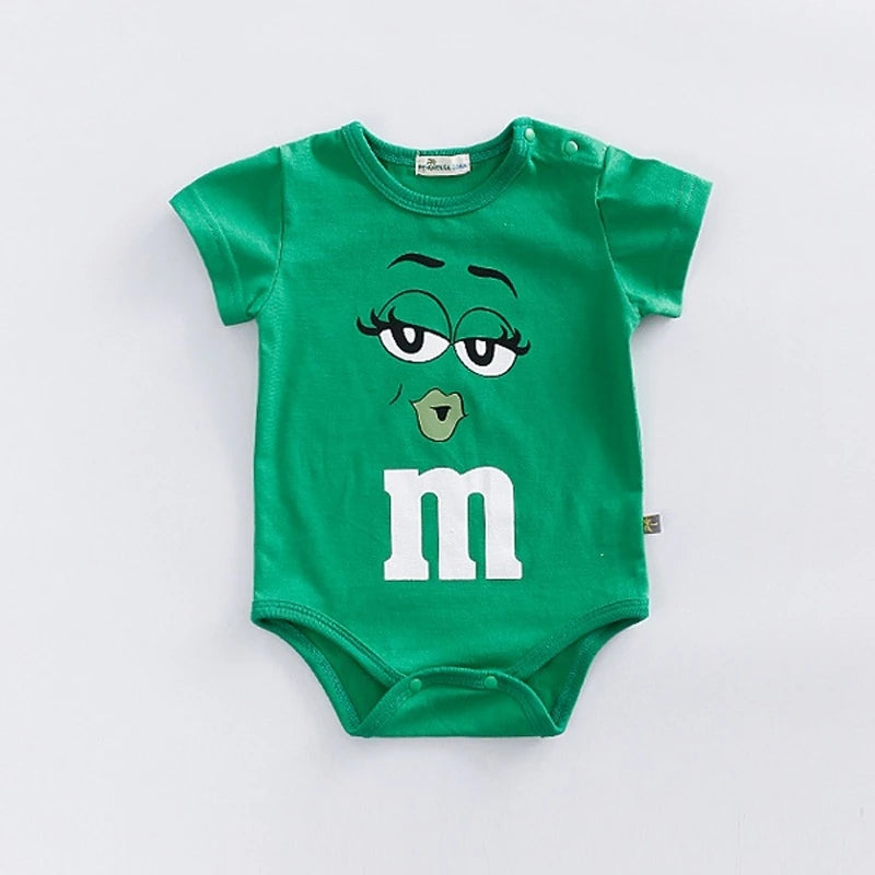 Cute Short Sleeve Rompers Newborn Clothing Solid Color Bodysuit Baby Boys Girls Thin Simple Onesies Fashion Summer Pajamas