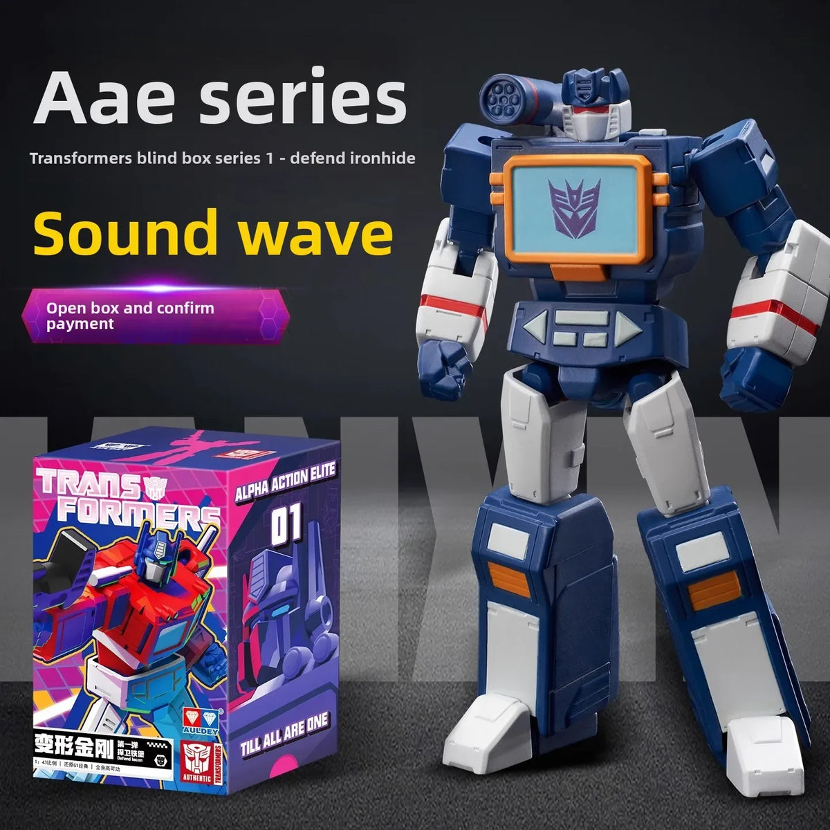 AULDEY Transformers Action Figure Collectible Toy Optimus Prime Megatron Blind Box Set with Movable Joints Design Model Gift Set