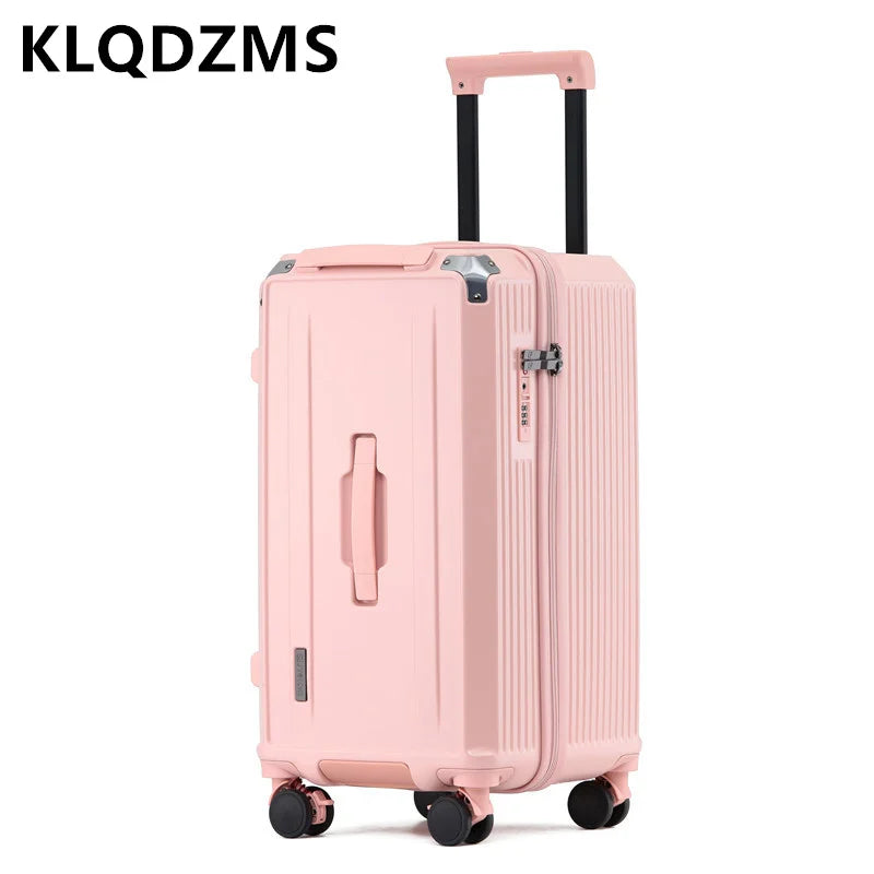 KLQDZMS Women's Suitcase High-quality Large-capacity Trolley Case ABS + PC Family Travel Essentials Men's with Wheels Luggage