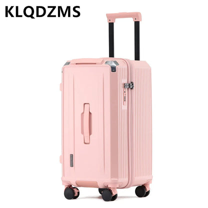 KLQDZMS Women's Suitcase High-quality Large-capacity Trolley Case ABS + PC Family Travel Essentials Men's with Wheels Luggage