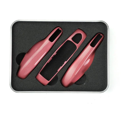 Car Smart Remote Key Case Fob Covers Set Shell For Porsche Panamera Spyder Carrera Macan Boxster Cayman Cayenne 911 970 981 991