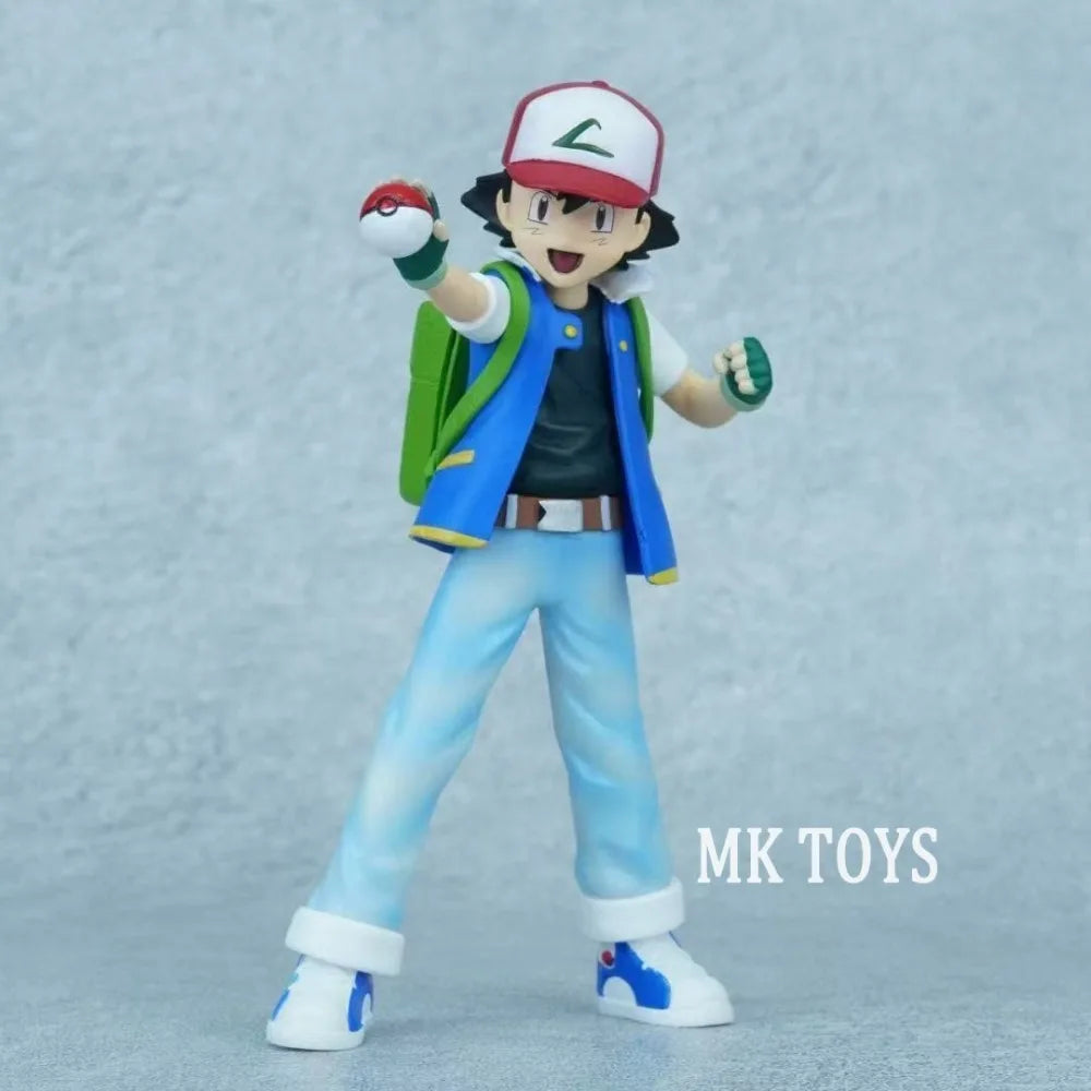 Anime Pokemen Figure Ash Ketchum Misty Brock Action Figures Pvc Statue Desktop Ornamen Collection Model Toys Gifts 13-15cm