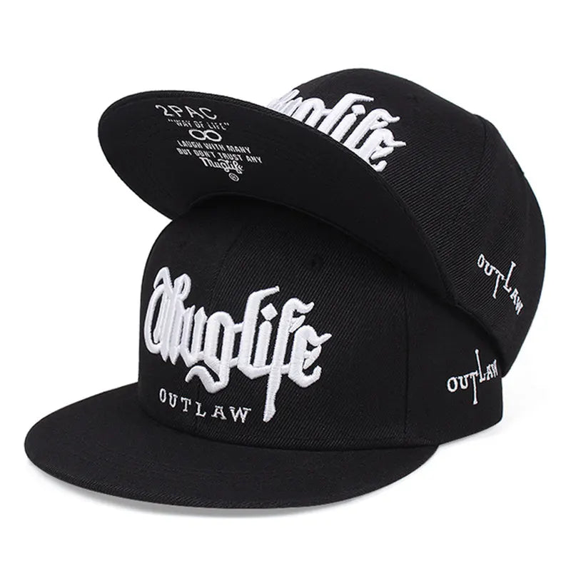 2025 Fashion Fastball CAP Thuglife Embroidery Hiphop Baseball Cap Snapback Hat Adult Outdoor Casual Sun Casual Bone Dropshipping