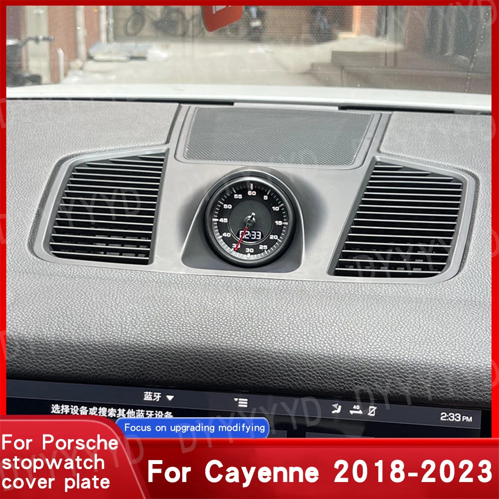 For Porsche Cayenne 9Y0 Stopwatch 2018-2023 Interior Dashboard Central Sportchrono Clock Compass Electronic Meter Accessional