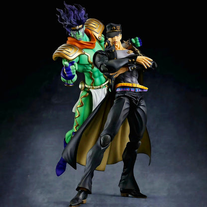 22cm 8.6 inch Anime Star Platinum Jotaro Kujo Action Figures Pvc Statue Desktop Ornamen Collection Statue Model Toys Gifts