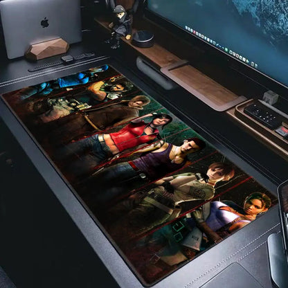 HYBXAXC XXL Resident Evil Mouse Pad Desk Cute HD Desk Pad Extended Gaming Keyboard Mats Large XXL Gamer Mousepad 90x40