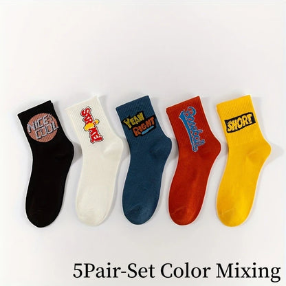 Unisex Soft Cotton Graphic Crew Socks Breathable Funny Casual Athletic Streetwear Socks for Daily Wear with Sneakers