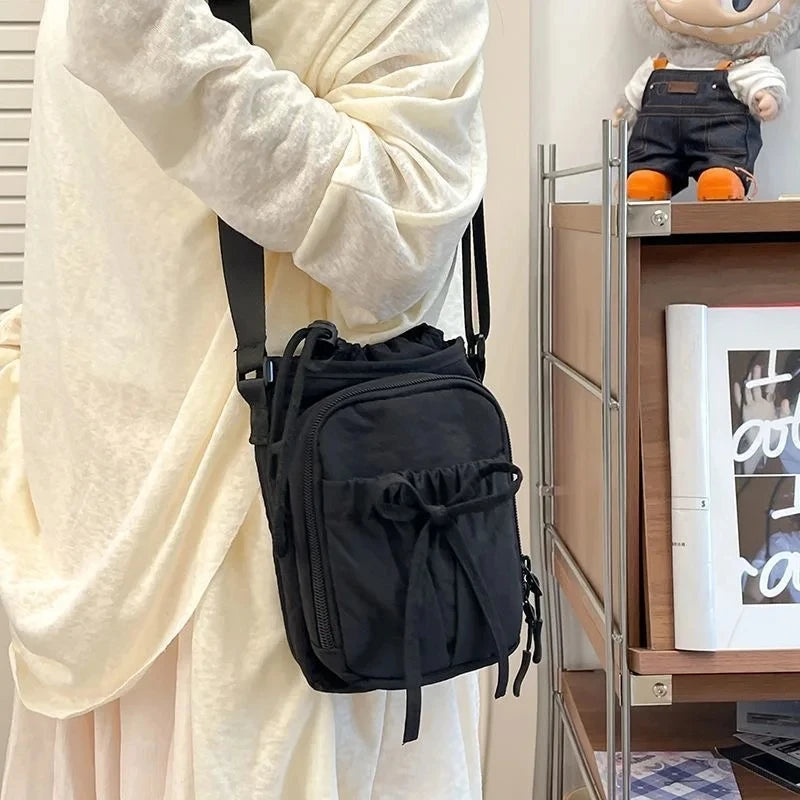 New Lightweight Crossbody Phone Bag for Women Outdoor Sports Cycling Bag Water Bottle Holder Travel Bag  Knot Design