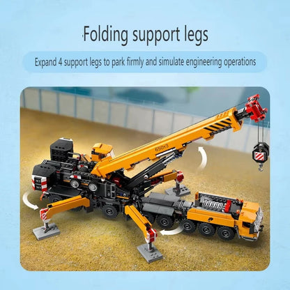 Third Party Compatible Sets City Series Building Blocks 60409 Mobile 16-Wheel Yellow Crane Hoisting machine Toys Gift