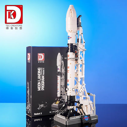 869PCS Moon Landing Program Space Rocket X Building Blocks City Aerospace Shuttle Model Bricks Educational Toys For Boys Gifts