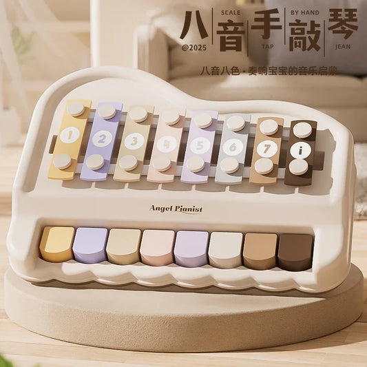 2 in 1 Octave Hand Drum Baby Early Education Enlightenment Musical Instrument Music Game Player Infant Intelligence Toy Children