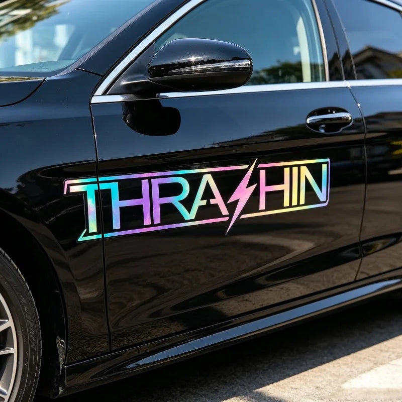BLKUOPAR Thrashin Supply OG Logo Car Stickers Waterproof Holographic Occlusion Scratch Laser Decal Car Windshield Decoration