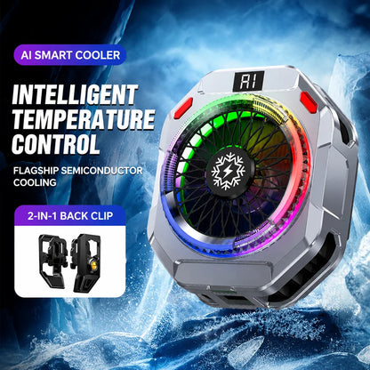 TH28 Pro Semiconductor Phone Cooler 35W Powerful Cooling Smart Temperature Control 5 Adjustable Modes RGB Lights Extreme Cooling