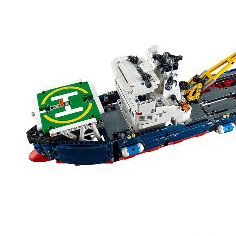 1327pcs MOC Technicing OceanExplorer Nautical Research Vessel DIY Model Building Blocks Birthday Toys Gift