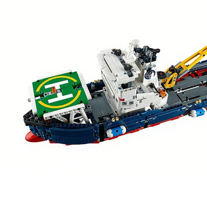 1327pcs MOC Technicing OceanExplorer Nautical Research Vessel DIY Model Building Blocks Birthday Toys Gift