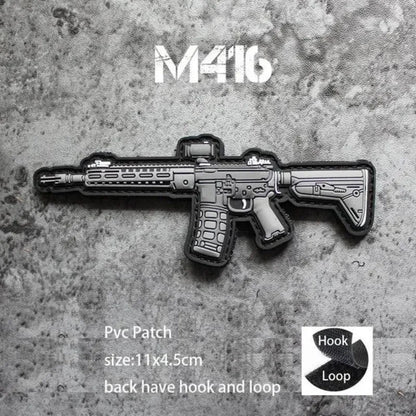 New 3D PVC Armband M416 Q Edition Armband Backpack Morale Collection Tactical Fast Tank Military Hook&Loop Patches for Clothing