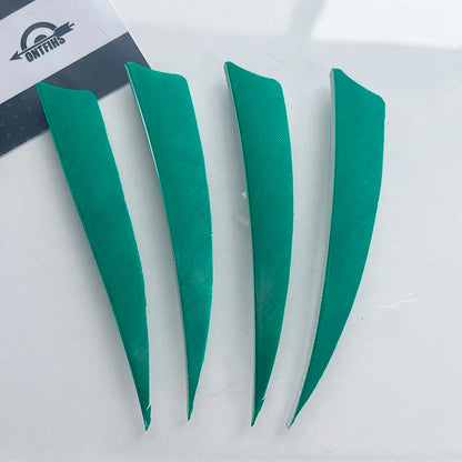 ONTFIHS 50PCS Archery Fletching RW 4" Shield Arrow Feathers with Natural Turkey Feathers