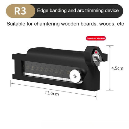 Woodworking Blade Edge Corner Planer Edge Banding Arc Trimming Planer Wood Deburring Tool Chamfering Fillet Scraper Board