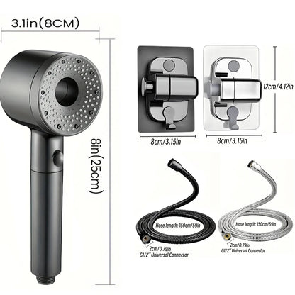 5 Mode Adjustable Shower Head Large Flow Filter Showerhead High Pressure Water Saving Mixer Shower Nozzle Bathroom Accessories