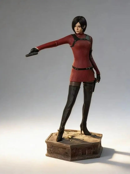 Ada Wong Figure, Resident Evil Game Merchandise, Red-Clothed Female Agent Static Statue Model