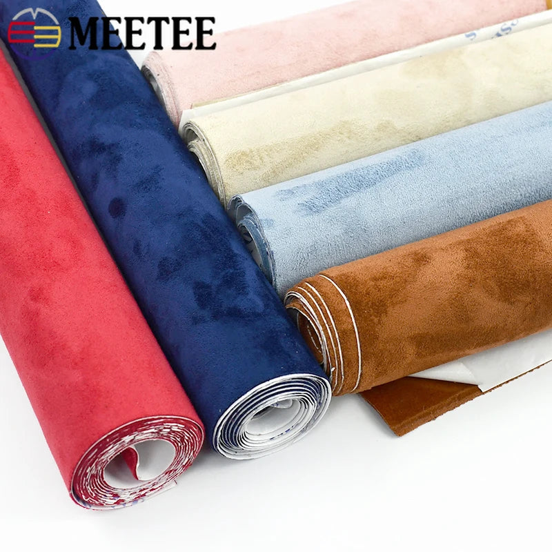 20x30cm 50*143cm Meetee Suede Fabric Self-adhesive Adhesive Cloth for Car Interior Modification Door Panel Workbench DIY Supply