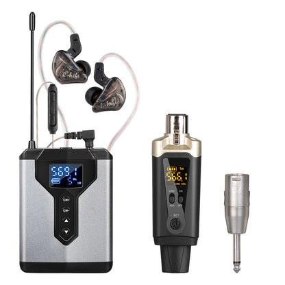 Stereo UHF in-ear monitoring wireless system DT1/2/4 transmitter and receiver of live music stage performance studio