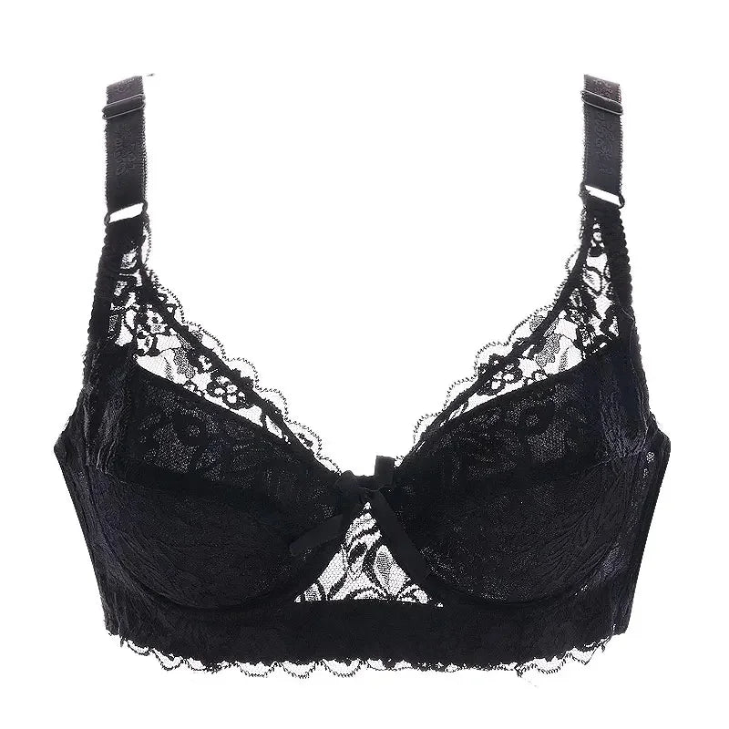 Hot Full cup thin underwear small bra plus size wireless adjustable lace Women's bra breast cover B C D cup Large size Lace Bras