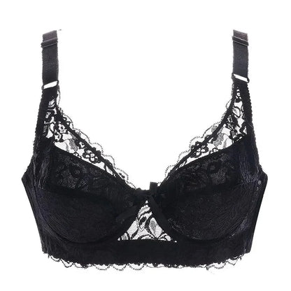 Hot Full cup thin underwear small bra plus size wireless adjustable lace Women's bra breast cover B C D cup Large size Lace Bras