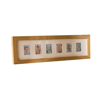 Wooden Baby Growth Photo Album Frame 2 Inch 6 /10 Holes Mini Picture Frames Creative Durable Memorial Photo Frame