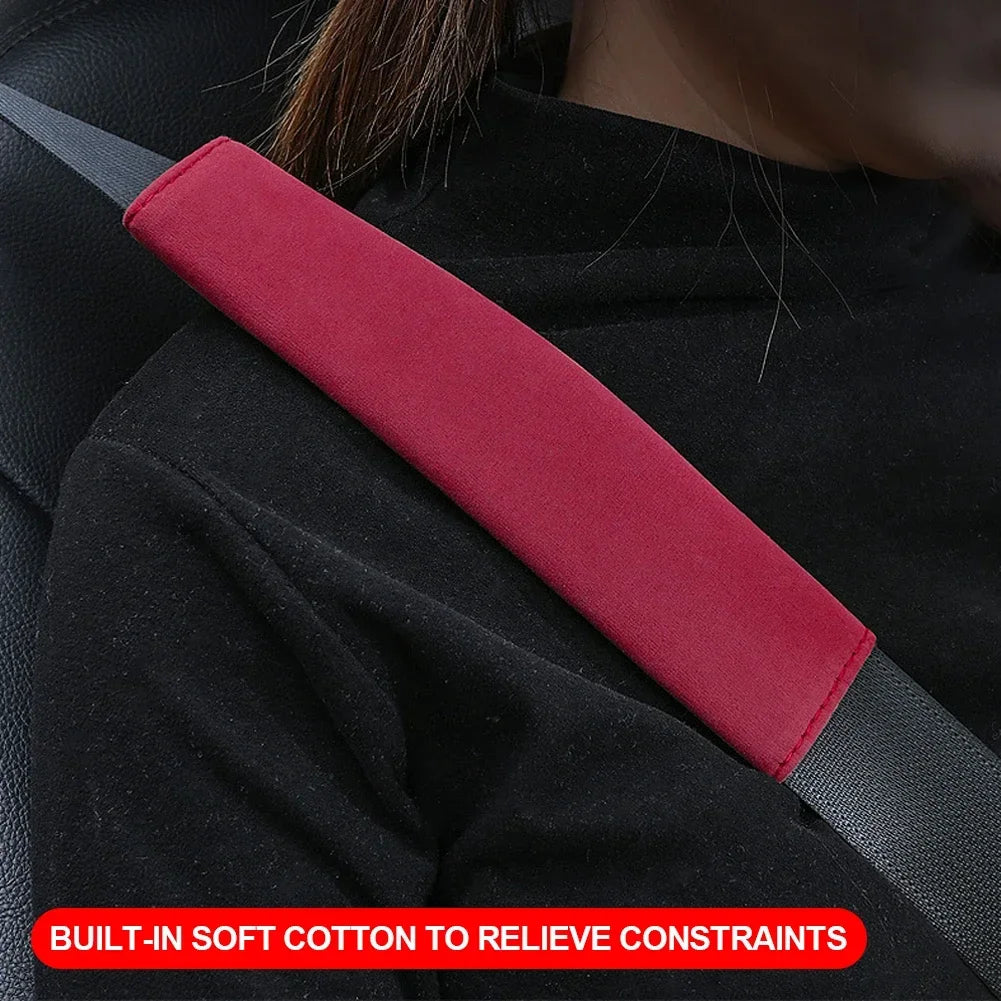 Car seat belt shoulder guard Comfortable Seatbelt Cover Pad Built-In Anti-Slip Silicone Strip Safety Strap Cushion For Driving