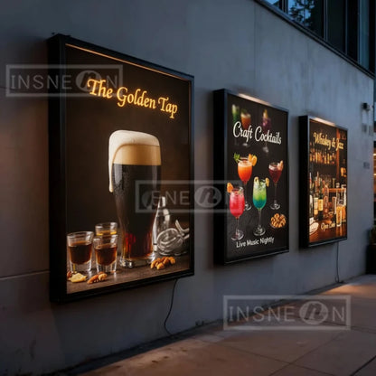Custom Outdoor Signboard Led Sign Advertising Panel Logo Light Signs Luminous Wall Neon Letter Acrylic Display Illuminated Print