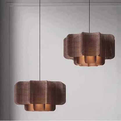 Japanese Wabi Sabi Bohemian Rattan Pendant Lights Restaurant Tea Room Counter Living Room Cafe Homestay Led Lighting Luminaires