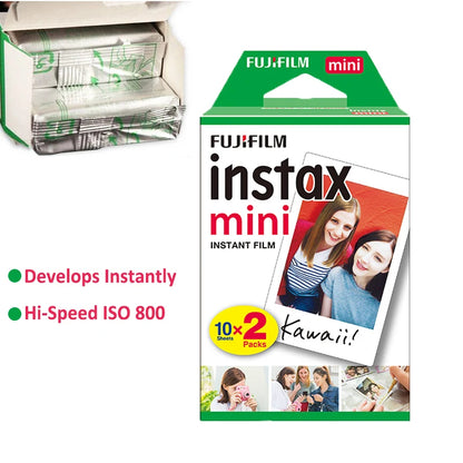 Fujifilm Instax Mini Film White 10 20 40 60 80 100 Sheets For FUJI Instant Photo Camera Mini 12/11 9 8 7 70 90 Film Camera