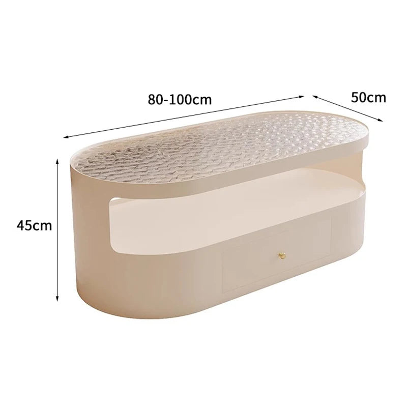 European Minimalist Coffee Table Hidden Storage Trendy Modern Luxury Coffee Table Living Room Beauty Table De Salon Furniture
