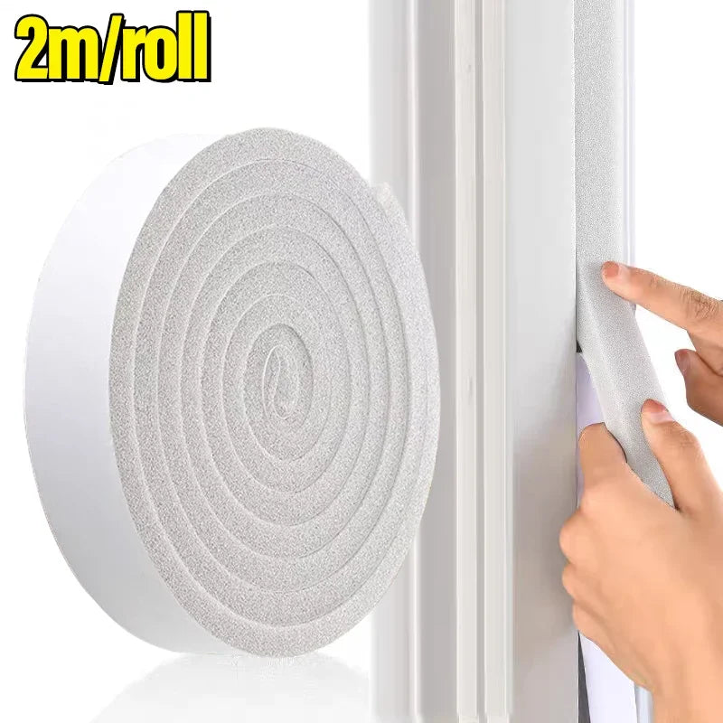 32M Self-Adhesive Foam Window Sealing Strip Weather Stripping Door Resilience Seal Tape Soundproof Windproof Insulation Strips