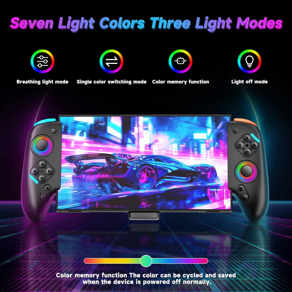 Controller For Nintendo Switch 2/Joycon One-piece Joypad,Wired RGB Gamepad 9Axis Gyro Dual Shock Turbo Programable Game Pad Grip