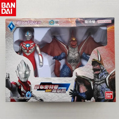 Bandai Original Ultraman TrigaTiga Galaxy Dynasel Vin Super Showdown Monster Golbadada Set Box Soft Plastic Doll Children's Gift