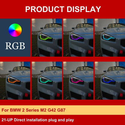 RGBW For BMW M2 G87 G42 2 Series RGB multicolor LED Boards DRL Module daytime running lights 2023-2025