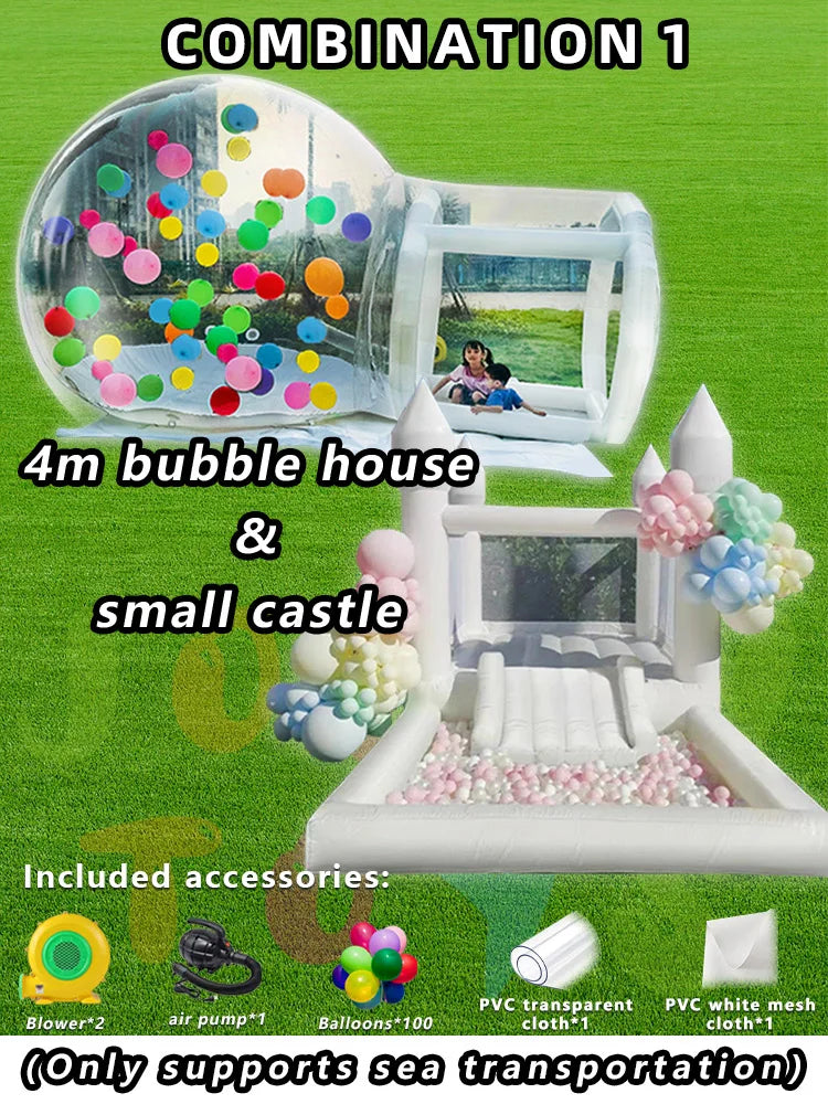 Inflatable Bubble House Transparent Balloon Dome Tent Bouncy Bubble House For Kids Birthday Wedding Party Decoration