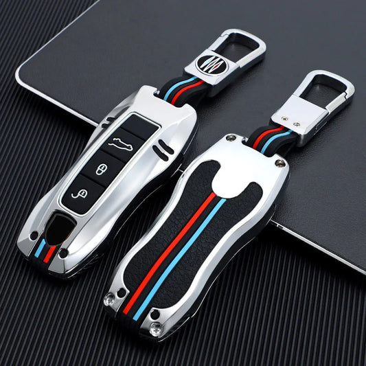 Zinc Alloy Key Fob Protective Cover, Smart Key Case Shell For Porsche Cayenne Panamera 911 992 Taycan, Auto Key Accessories