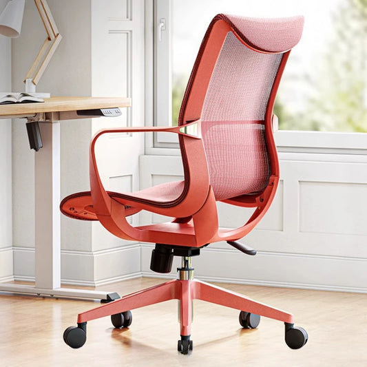 Rolling Ventilation Office Chair Wheels Armrest Swivel Computer Gaming Chairs Desk Design Pink Silla De Escritorio Home Office