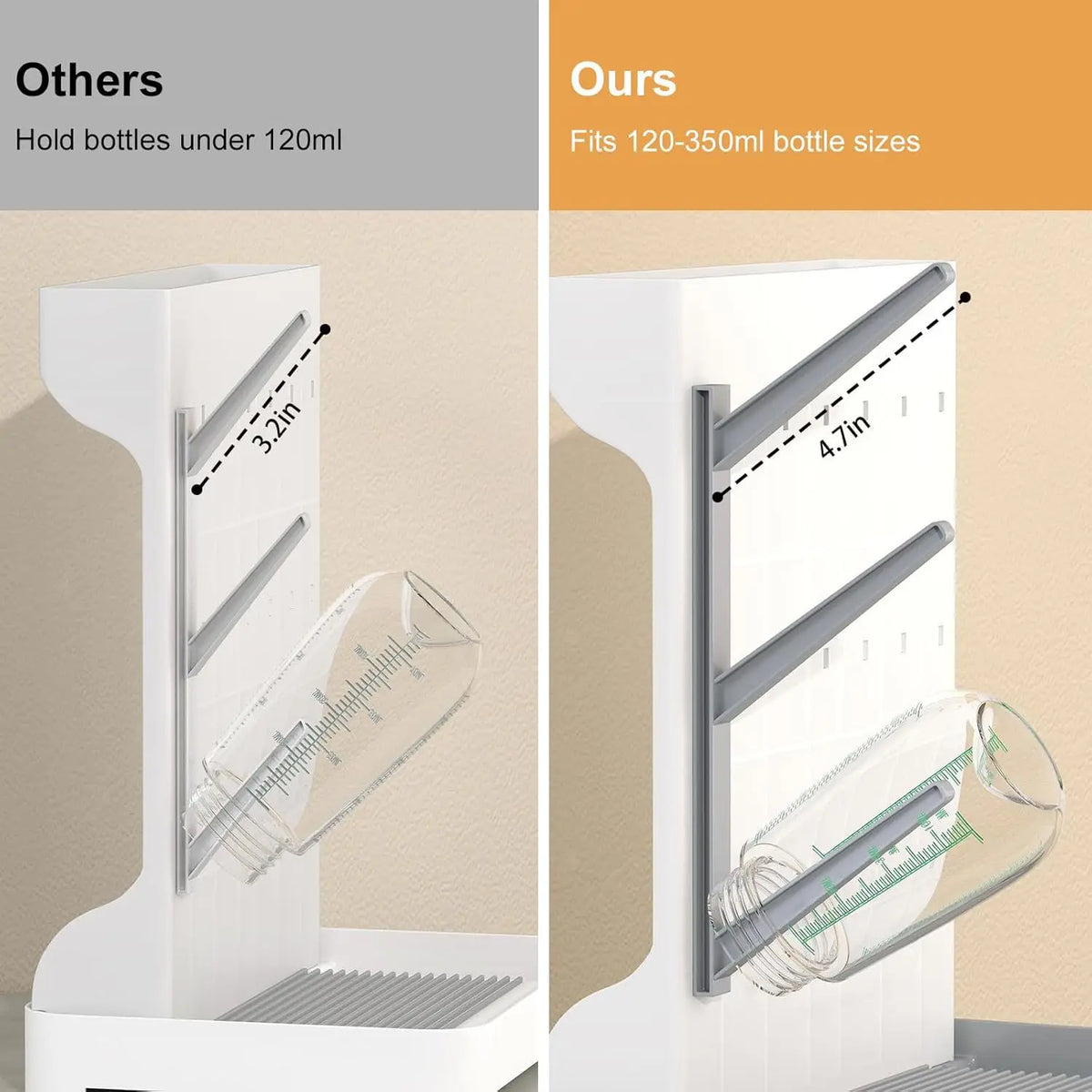 Baby Bottle Drying Rack - Multi-Level Dish Drainer with Brush Holder, Milk Bottle Sterilizer Stand & Storage Organizer