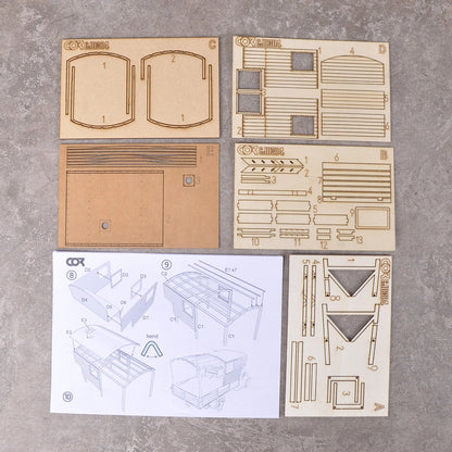 1/35 Scale Model Kit Material Wooden Military Truck Car Compartment Van Truck Bed Modified Parts Part Accessory Miniature Models