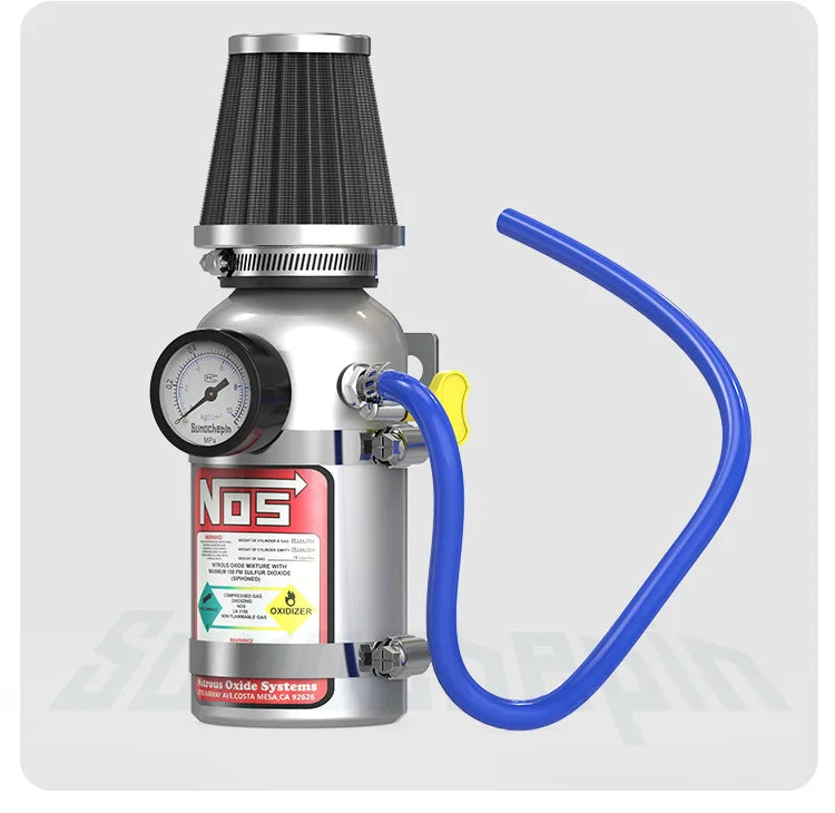 New Aluminium Nitrous Oxide Decorative Canister Nitrogen Acceleration Decoration Pot Universal Motorcycle Modified Accessory