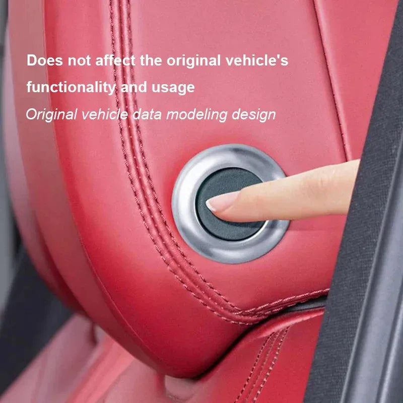 Car Seat Headrest Adjustment Button Loops Circles Frame Decoration Ring Cover Interior Modification For Porsche Macan Cayenne